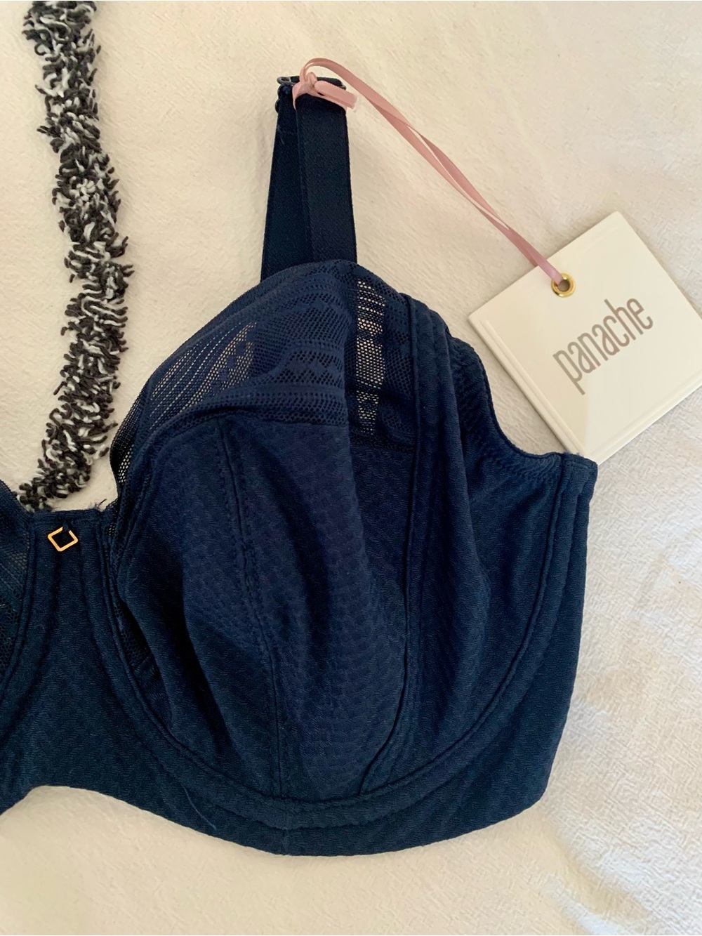 Panache Navy Underwire Full Cup Bra with Supportive Seams